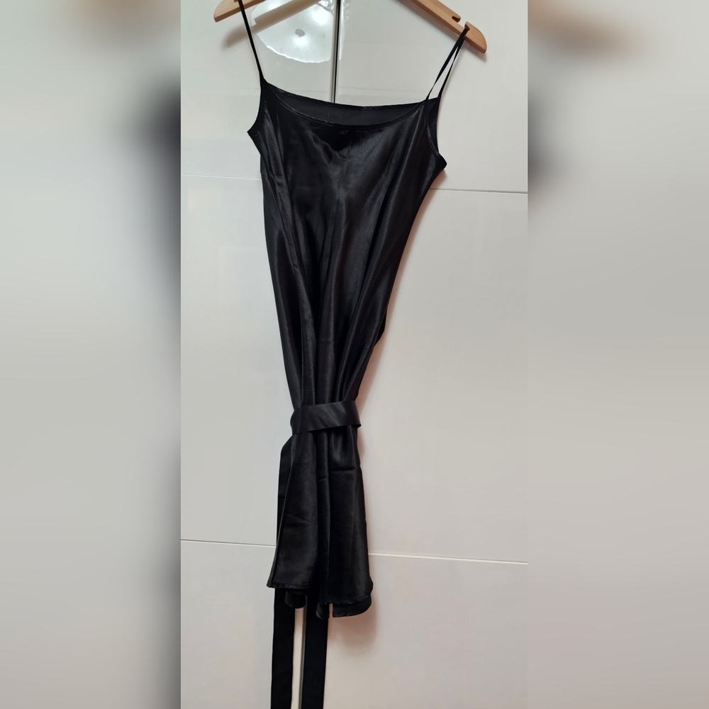 Satin Belted Sexy Babydoll Dress Nightgown Slip Silk Negligee Nightie - Picture 5 of 10